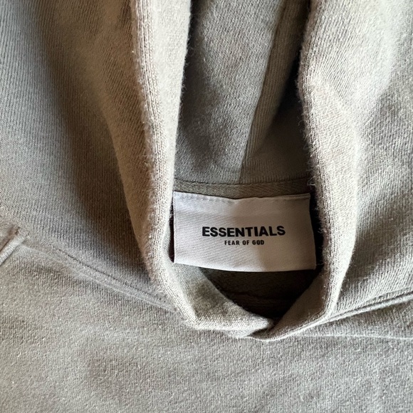 Fear of God Essentials Men's Khaki Hoodie - Picture 3 of 6